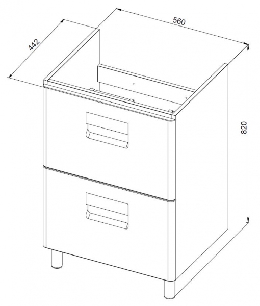 115.10 Тумба под умывальник 60 Сорренто
