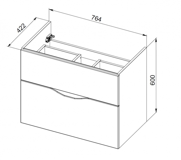 86.03 (Т) Тумба подвесная Nola 80